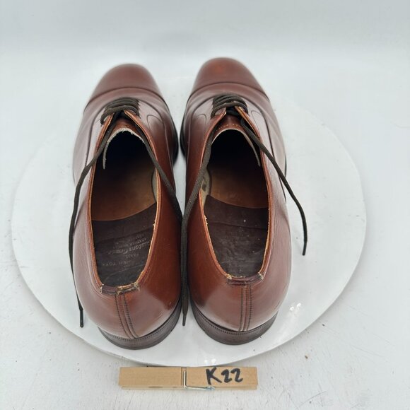Church's Custom Grade Men Size 10.5D Brown Leather Cap Toe Oxford Dress Shoes - Picture 9 of 12